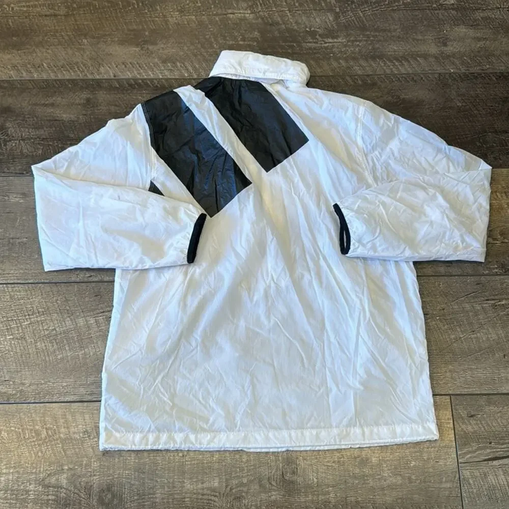 Adidas Men's EQT Vintage Windbreaker White Black Size L